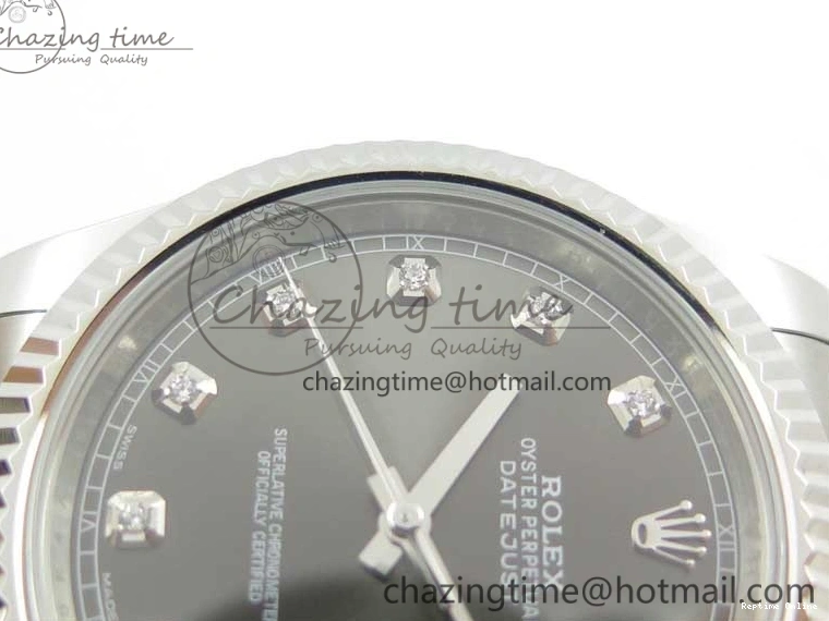 0506 DateJust 126334 SS Noob 1:1 904L Best Edition Gray Dial Diamond on Oyster Bracelet A MultiPurpose 3167
